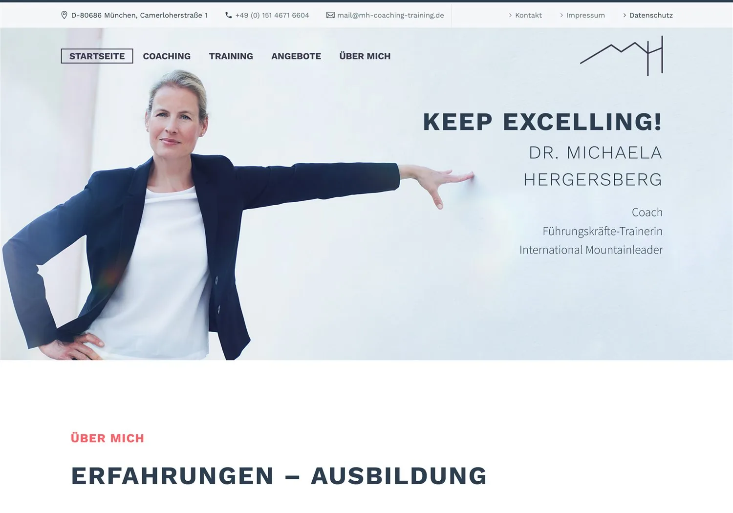 Website-Ausschnitt: mh-coaching-training.de